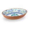 Tarhong PAN5132TMSTF Rio Turquoise Floral Oval Server Bowl, 13.0 inches