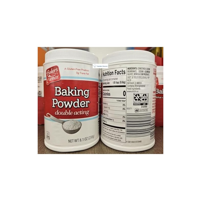 Baker's Corner Baking Powder Double Acting 8.1oz 230g (Two Cans)