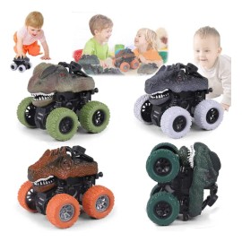 Juguetes De Dinosaurio 4 Carritos Coches Carro De Inercia/Dinosaurios Coche Juguetes Camiones Inercia Para Niños