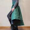 Green equestrian skirt for women - Winter insulated riding apparel