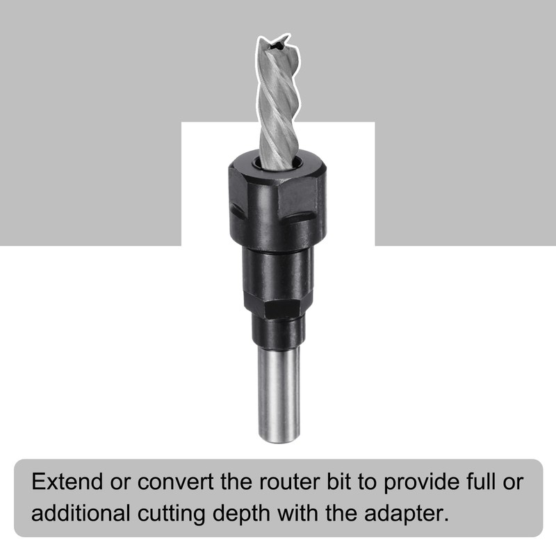 sourcing map 12mm to 12mm Router Collet Extension Rod Chuck