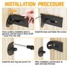 GEMASP Sliding Door Lock, 90 Degree Door Hasp Latch Lock,