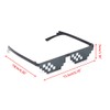 Sunglasses with Mosaic Decor, Thug Life Glasses Pixelated, Party Glasses