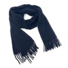 50% Cashmere 50% Wool Unisex Winter Scarf - Black