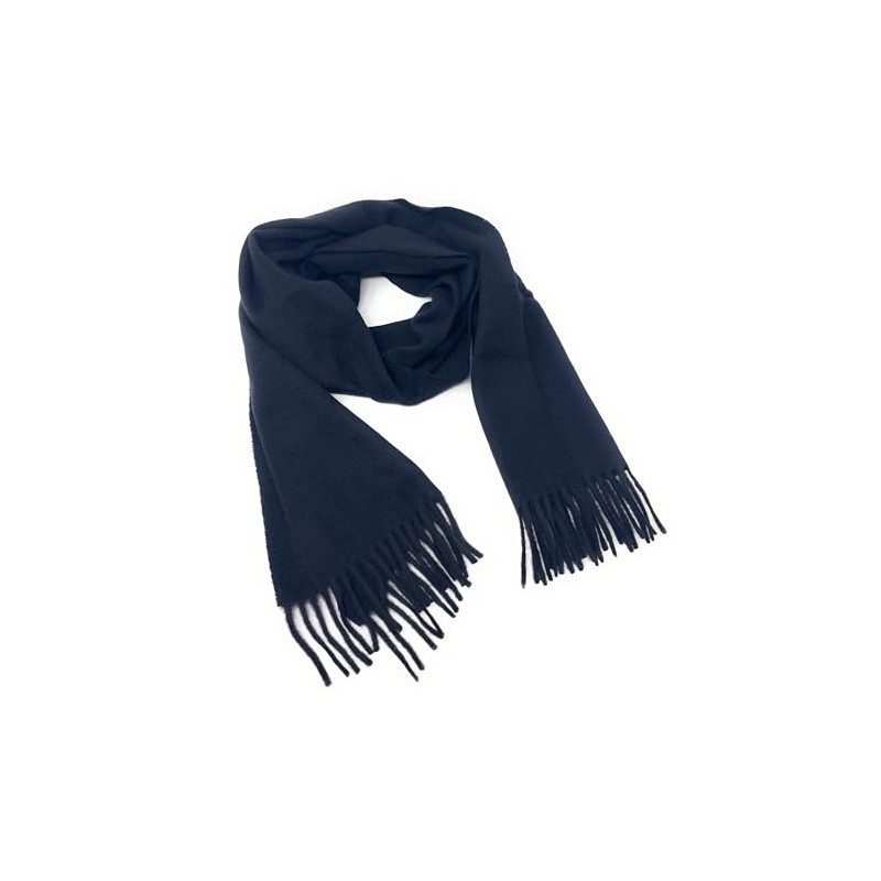 50% Cashmere 50% Wool Unisex Winter Scarf - Black