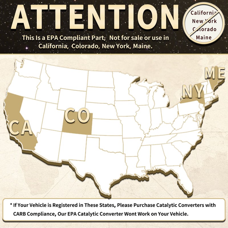 SAROTIN Front&Rear Catalytic Converter Set For 2007-2008 Chrysler Pacifica 4.0L