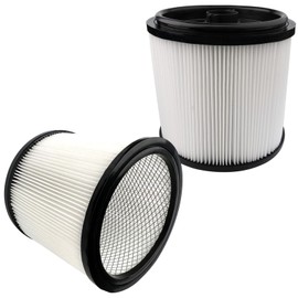 2-Pack Replacement HEPA Filter Compatible with RYOBI RY40WD01, 40V 10 Gallon Wet Dry Vacuum Cleaner, Large Cartridge Filter for Part # A32RF07