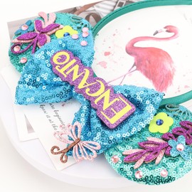 AQOKKA 1 Pcs Mouse Ears Headbands with Bow for Birthday Party, Hair Hoop Party Decoration Cosplay Costume Hair Accessories for Women & Girls