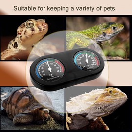 Holzsammlung 2 in 1 Reptile Terrarium Tank Temperature Hygrometer for Reptile Terrarium Lizard Turtle Spider Chameleon