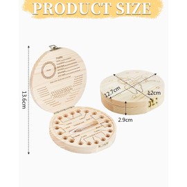 KGDUYC 1 Piece Baby Teether Box, Teething Ring Box, Wooden Teething Ring Box for Girls and Boys, Wooden Standing Teething Ring Box, Baby Storage Box, Memory Box, Baby Birth Gift