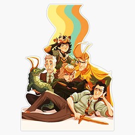 Alligator Loki Bumper Sticker Vinyl Decal 5 inches