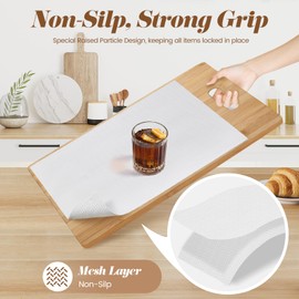 Drawer Shelf Liner for Kitchen Cabinets Non-Adhesive, Non Slip Shelf Paper Waterproof Thickened Cabinet Liners for Shelves, Strong Grip Mats for Cupboard, Dresser, Pantry, White, 17.5 in x 30 FT