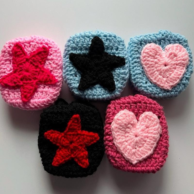 Crochet AirPod Max Covers - Color: Pink Heart