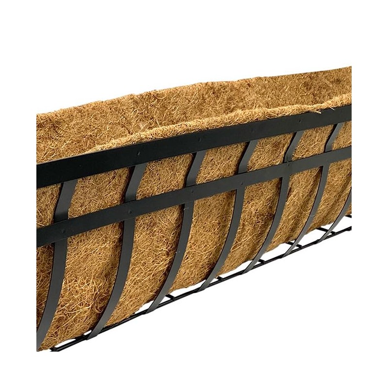 Panacea 88559 Flat Iron Series Planter Boxes, Black, 48" L,