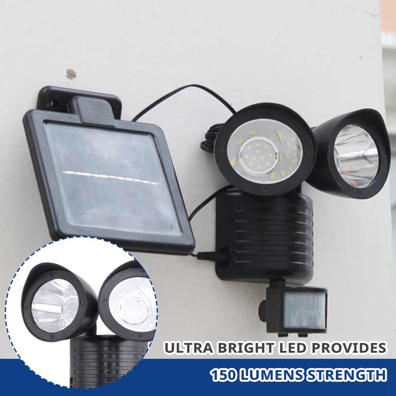 Aswalling 22 LED Dual Security Detector Solar Spot Light Motion