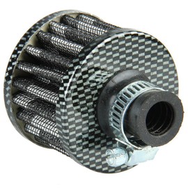 Mintice 2 X 12mm Mini Carbon Fiber Universal Car Motor Cone Cold Clean Air Intake Filter Turbo Vent Vehicle