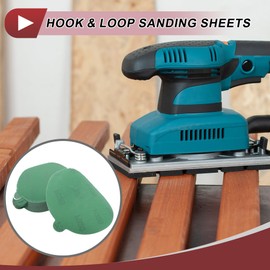 HEROFFIX 50 Pcs Car Wood Sanding Discs Smoothing Hook Loop Sanding Sheets 5 Inch 320 Grit Green Aluminum Oxide