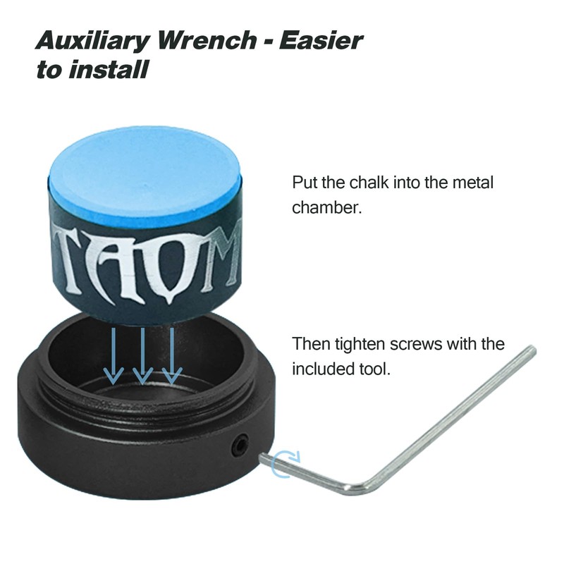TAOM Round Shaped Pool Cue Chalk, Portable Billiard Chalk with