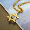 JeryWe Star of David Pendant Necklace for Men Women Stainless