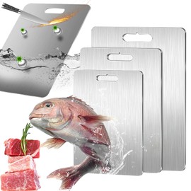 Titanium Cutting Board, 2025 New 18" x 12" Non Toxic Chopping Board, Double-Sided Cutting Board, Food Grade Scratch-resistant for Meat/Fruit/Vegetable for Camping, Dishwasher Safe (18”L x 12”W)