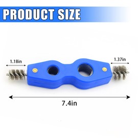 AICEL 2 Pieces Car Battery Terminal Cleaners, 4 in 1 Car Battery Cleaning Brush with Steel Wire, Anti-Corrosion Battery Terminals Machine Parts Cleaning Tools Universal for Automotive and Marine