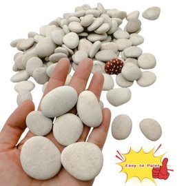 lifetop Tiny White Painting Rocks DIY Rocks for Painting Detail-Painting Smooth Surface Stones,Arts and Crafts ，1.0 to 1.5 inches ，So Small Rocks, Hand Picked for Painting Rocks (1LB)