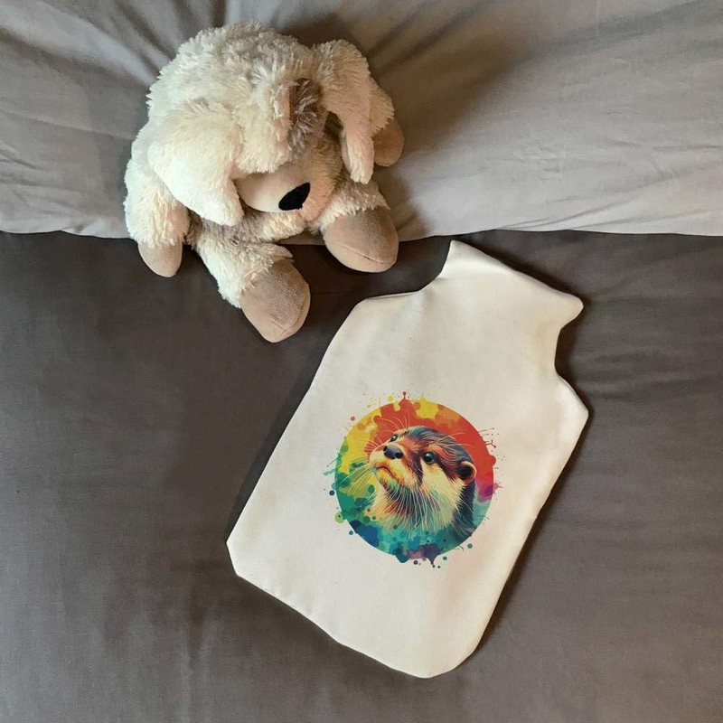 'Colourful Otter' Hot Water Bottle Cover (HW00035623)