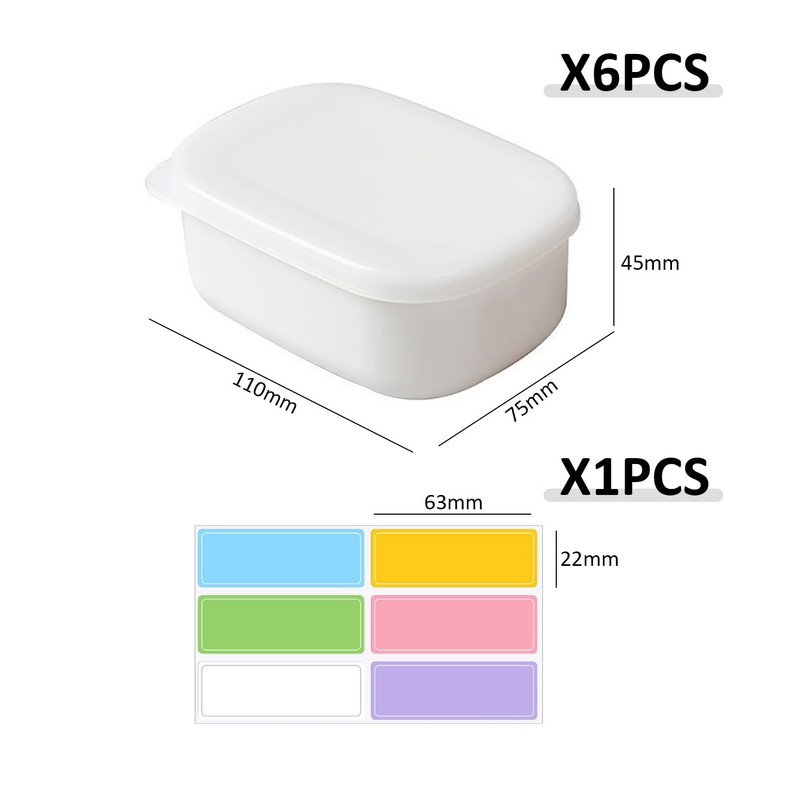USHXVG 6-Piece Lunch Box, 1 Sheet Of 6 Classification Labels,