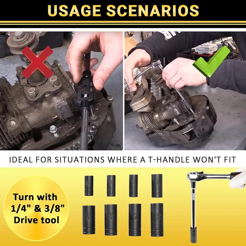 LIS Tap Socket Set 1/4 in and 3/8 in Drive