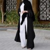 Front Open Abayas for Women Muslim with Hijab Scarf Women
