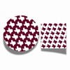 Fabuplates 48pc Maroon College Station Party Plates and Napkins Set
