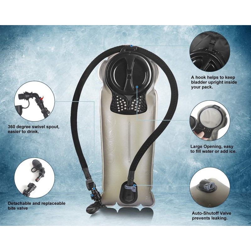 Unigear Hydration Bladder 2L, 2.5L, 3L Hydration Bladder, Dustproof and