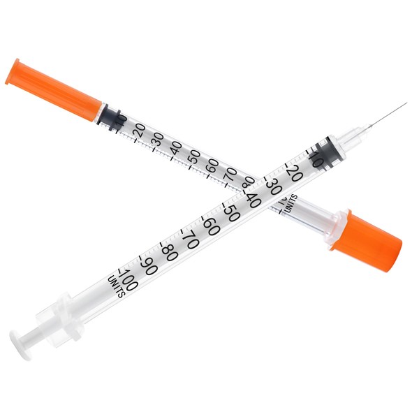 1ml Syringe with Needle, 20 Pack 1cc 27G 1/2Inch (13mm),