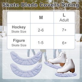 Ice Skate Blade Cover Sports Skating Blade Protector Cover for Hockey and Figure Skates, L Size Purple Color