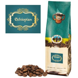 Mystic Monk Coffee: Ethiopian Whole Bean (Medium Roast 100% Arabica) - 12 ounce bag