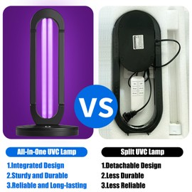 Tesiplz 38W UV Light UVC Lamp | 265nm Air & Surface Refreshment | One-Piece Construction, 3-Stage Timer, Remote + Manual Control w/Buzzer | Avoid Exposure (Ozone Free)