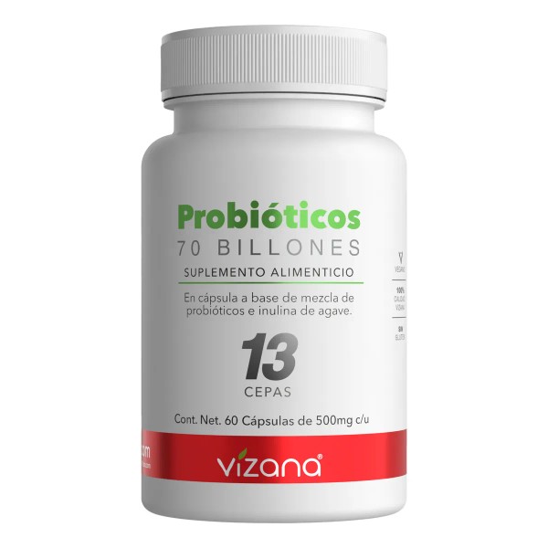 Probioticos 70billones 13cepas 60caps-500mg Vizana Nutrition