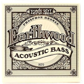 Ernie Ball Earthwood Slinky Cuerdas de Guitarra Bajo Acústico de Bronce Fosforoso, Calibre 45-95 (P02070)
