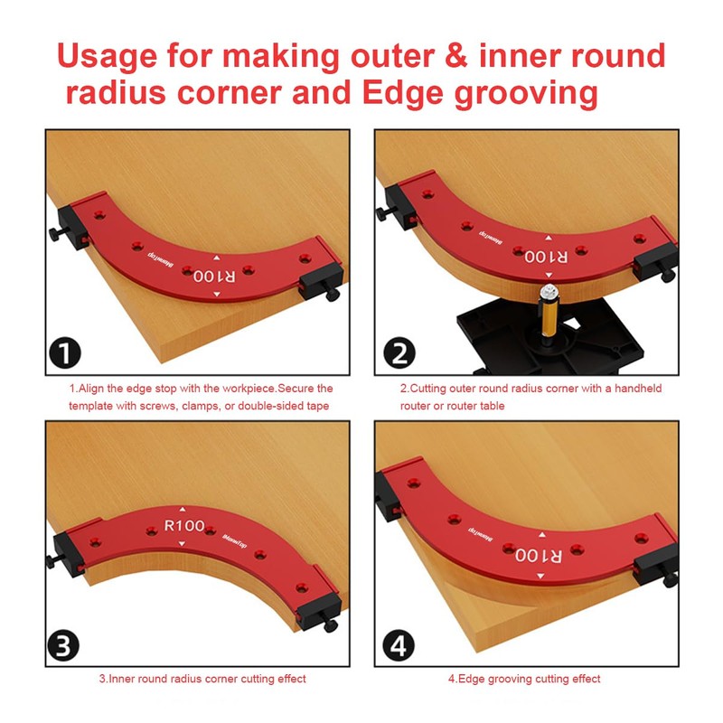 IMeanTop Router Corner Radius Template Router Radius Jig Router Corner