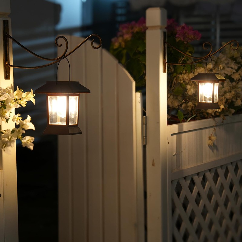 Glosola 6Pack Solar Pathway Lights Outdoor Waterproof IP65, Brown Solar