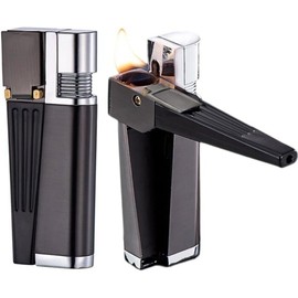 Smoking Pipe Lighter Creative Foldable Metal Lighter Pipe Combination Portable