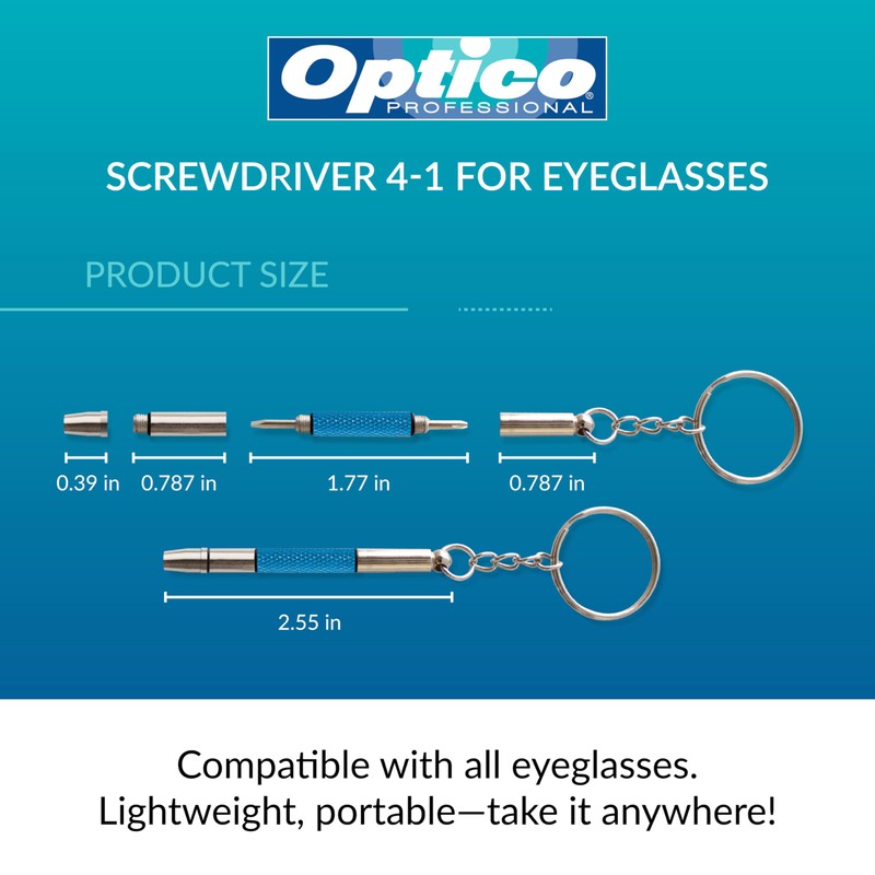 Optico Glasses Repair Kit, Mini Screwdriver Set for Eyeglass and