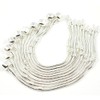 RUBYCA 5pcs 7.9" White Silver Plated Clasp European Snake Chain