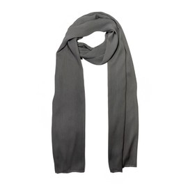 WESTEND CHOICE Crepe Chiffon Scarf Ladies Neck Wrap Women Scarves Crinkle Chiffon Scarf Stole Shawl women's scarves & wraps 150x47 cm (Grey)