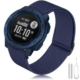 Strap Garmin Instinct Elastic Loop, 22mm Stretchy Nylon Ultra-light Wrist Band Watch Strap for Garmin Instinct 2 Solar/Instinct/Instinct Tactical/Instinct Tide/Instinct Esports/Instinct Solar