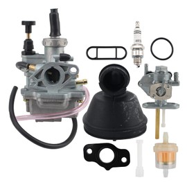 MOTOALL LT80 Carburetor for Suzuki LT80 QUADSPORT ATV 1987-2006 13200-40B00, 13200-40B10, Replace for Kawasaki KSF80 KFX80 2003-2006 15003-S005 with Spark Plug Intake Manifold Carb Insulator Block