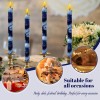6pcs 9.5 Inch Starry Sky LED Taper Candles Battery Operated
