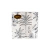 Caspari Southern Palms Flax & White Luncheon Napkins - 20