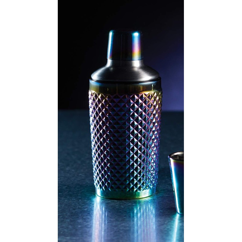 BarCraft BCCSSTUDRBOW Studded Glass Cocktail Shaker, 300 ml (10.5 fl