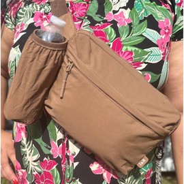 All In One Iris Bag (#1150) With a Built-In Water Bottle Holder:_Olive